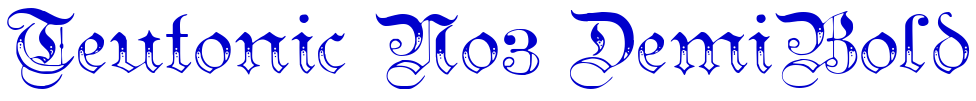 Teutonic No3 DemiBold 字体